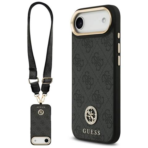 Custodia Magsafe Per Iphone Air Con Logo Guess 4g Strass E Grandi Bottoni Metallici Neri. - Foto 1