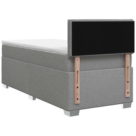 Letto con Box Spring, Materasso e LED Grigio Chiaro 90 x 200 cm - Foto 9