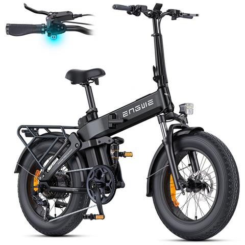Engine Pro 3.0 Boost Bici Elettrica Pieghevole Fat Bike 20 pollici, Sospensione Completa, Sensore di Coppia, Ricarica Rapida 2h, OTA, IPX5, Nero - Foto 1