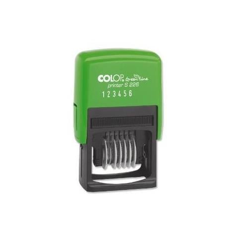 Timbro Numero Plastica Nero e Verde 4.5 x 2.4 cm S226GL - Foto 1