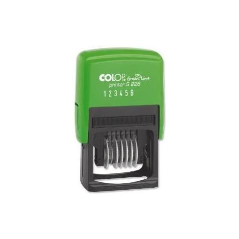Timbro Numero Plastica Nero e Verde 4.5 x 2.4 cm S226GL - Foto 2