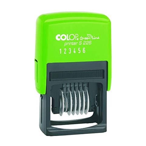 Timbro Numero Plastica Nero e Verde 4.5 x 2.4 cm S226GL - Foto 3