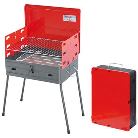 Barbecue con Paravento laterali, richiudibile in valigetta H 48x41x30 cm - Foto 1
