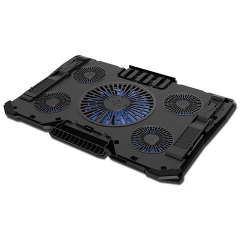Cyclone Base Di Raffreddamento - Il Miglior Raffreddamento - 5 Ventole - Base Di Raffreddamento Per Computer - Gioco Gaming (blu)  - Foto 3