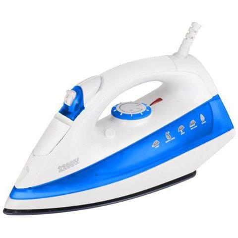 Ferro da Stiro a Vapore 08473 Capacità 0.34 Litri Potenza 2200 Watt Colore Bianco / Blu - Foto 1
