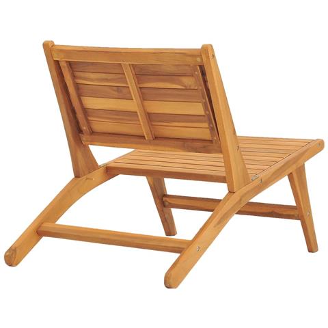 Sedia Da Giardino Con Poggiapiedi In Legno Massello Di Teak - Foto 9