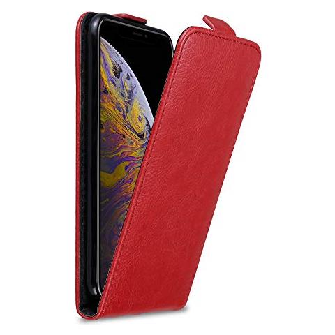 Custodia Compatibile Con Apple Iphone Xs Max In Rosso Mela - Coperchio Protettivo In Design Flip Con Chiusura Magnetica - Foto 1