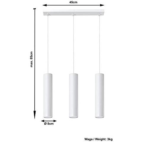 Lagos 3 - Lampadario In Acciaio, Colore: Bianco - Foto 2