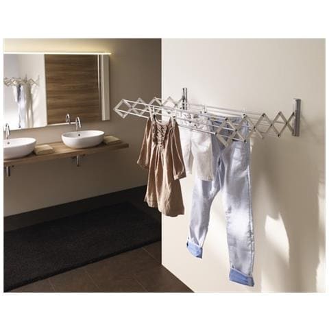Asciugatrice Artweger Ruckzuck100 Stendibiancheria Da Parete Estendibile Larghezza 100 Cm Argento - Foto 4