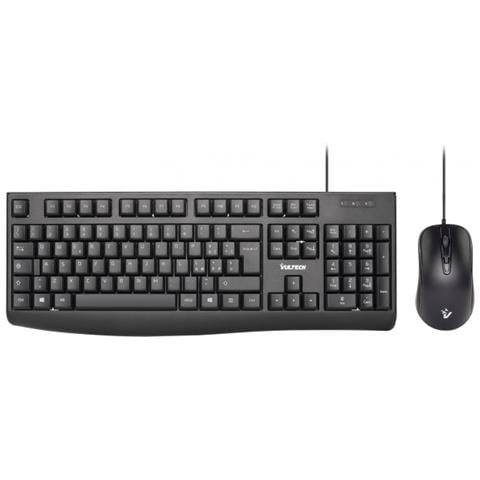 KM-821 Kit Tastiera USB Meccanica (Layout Italiano) + Mouse USB 4 Tasti 1200 DPI Colore Nero - Foto 1