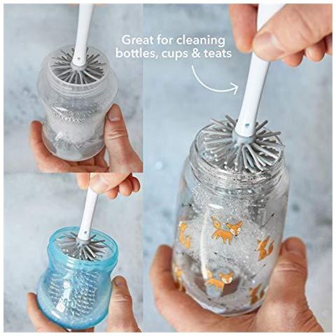 Biberon Nuby Spazzola Di Pulizia. 2 In 1 Bottiglia E Tettarella Spazzola Di Pulizia Con Ligiene Stand - Foto 4