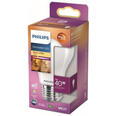 Lampadina Led Equivalente 40w E27, Bianco Caldo, Dimmerabile, Vetro - Foto 1