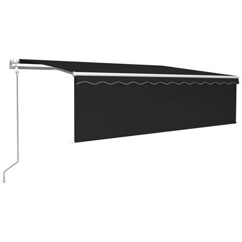 Tenda Automatica Con Parasole Sensore Vento Led 5x3m Antracite - Foto 1