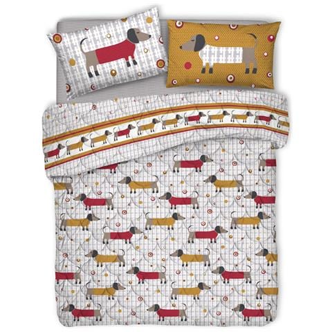 Trapuntino Piumino Estivo Linea Pensieri Delicati Disegno Bassotti Colore Ocra Matrimoniale Ocra - Foto 1