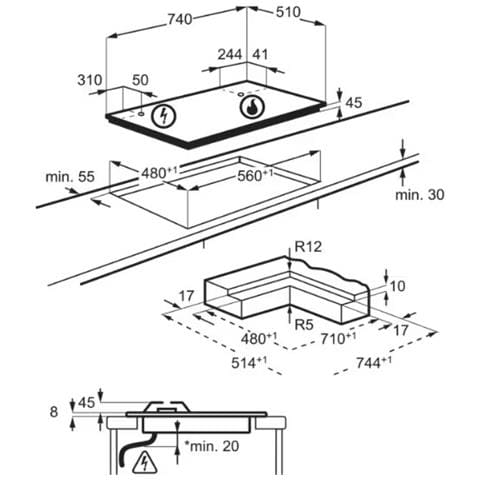 Piano Cottura HKB75453NB a Gas 5 Fuochi Gas Colore Nero - Foto 9