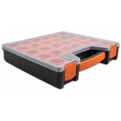 18420 Scatola Di Conservazione Armadietto Portaoggetti Rettangolare Plastica Nero, Arancione - Foto 2