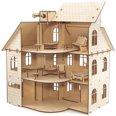 Modello 3d In Legno - Casa Delle Bambole 54 Cm - Foto 1