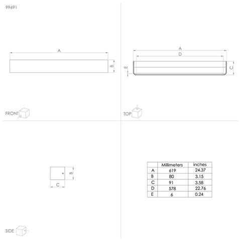 Applique Contemporanea Sania 5 Led Acciaio Nero E Bianco - Foto 2