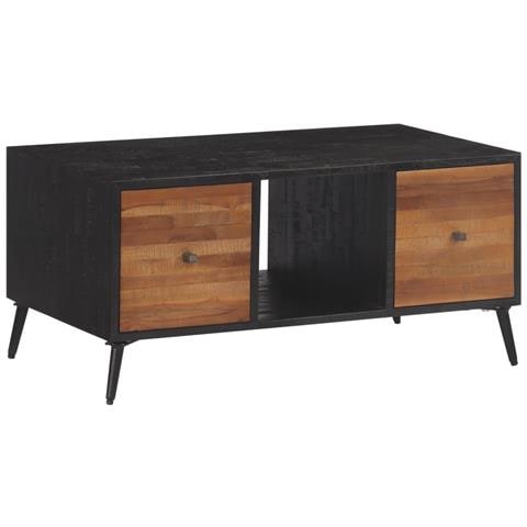 Tavolino Da Salotto 90x50x41cm Massello Teak Di Recupero - Foto 1