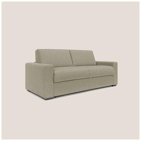 Nixon Divano letto matrimoniale con materasso 20 cm in tessuto impermeabile T03 200 cm (mat. 140x197) marrone - Foto 1