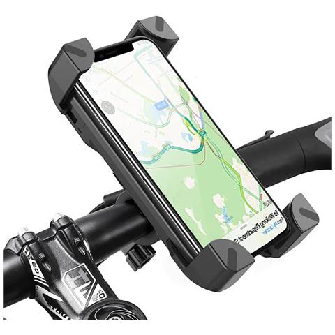 Supporto Bici Per Smartphone Rotante Universale Da 3,5"" Fino A 7"", Nero - Foto 1