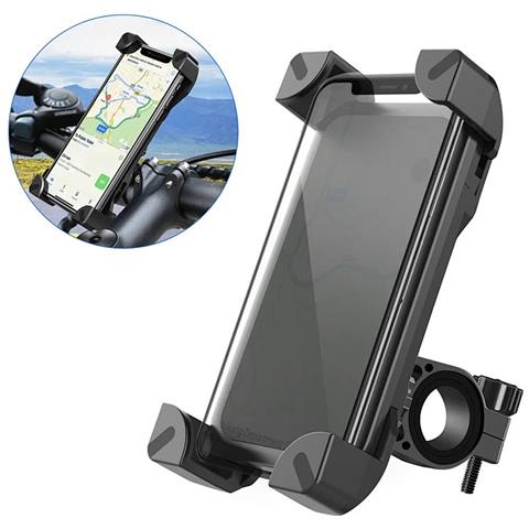 Supporto Bici Per Smartphone Rotante Universale Da 3,5"" Fino A 7"", Nero - Foto 2