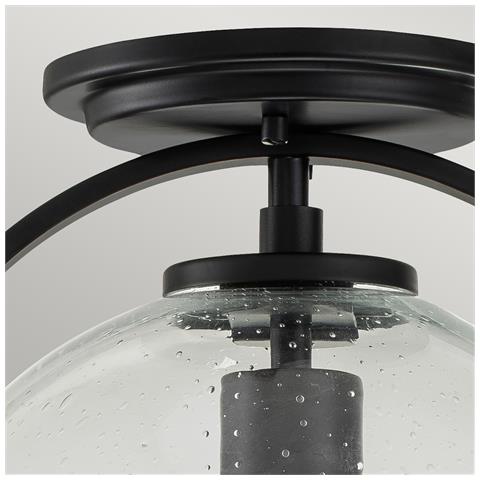 Plafoniera Industrial Nordica Somerset Acciaio Nero 1 Luce E27 - Foto 4