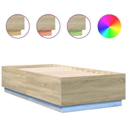 Giroletto Luci Led Rovere Sonoma 90x190 Cm In Legno Multistrato - Foto 2
