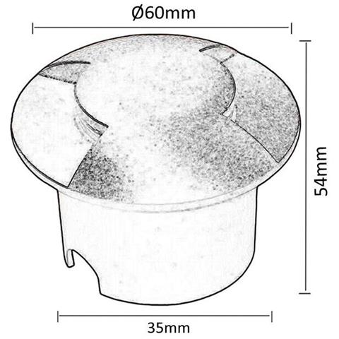 Faretto Segnapassi Calpestabile Led 1 Watt Luce Naturale Carrabile Esterno Ip67 - Foto 6