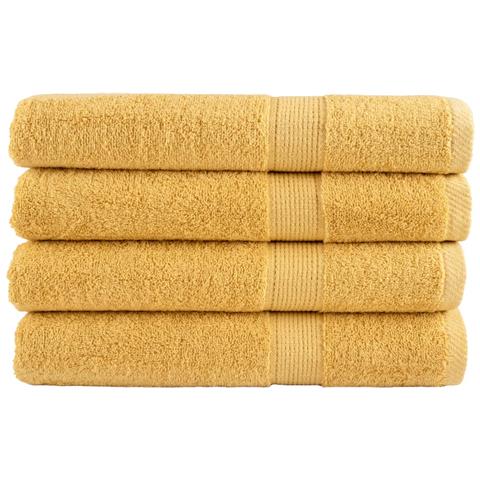 Asciugamani Premium SOLUND 4 pz Oro 100x200 cm 600gsm - Foto 1
