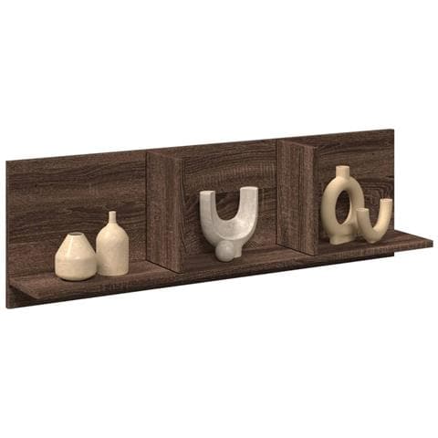 Mobile A Parete 100x16,5x30 Cm Rovere Marrone In Truciolato - Foto 1