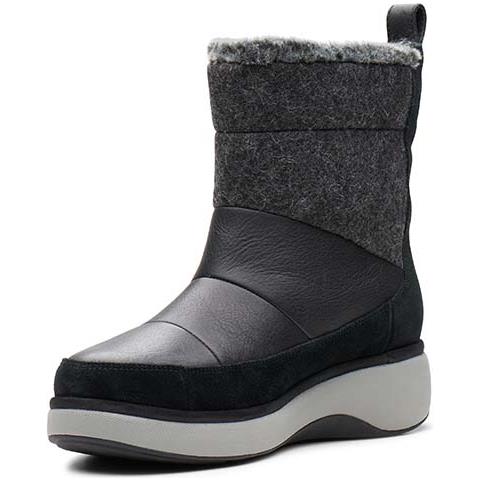 Stivali Da Donna Un Vista Walk2 In Pelle Nera Isolata 39 - Foto 3