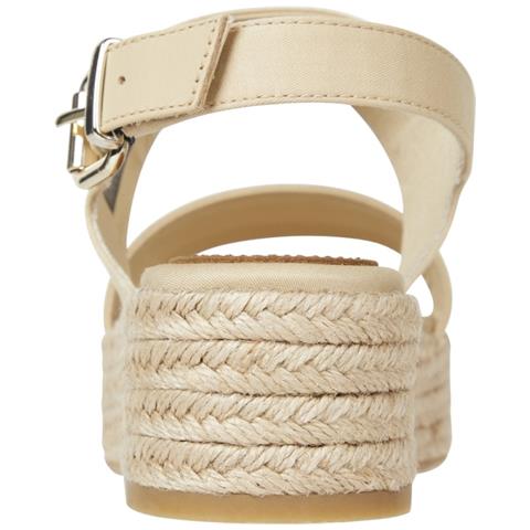 Mid Wedge Sandal Sandali Cotone Scarpe Donna Beige Eu 41, Fw0fw07885 Acr - Foto 3