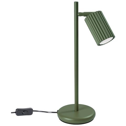 Lampada Da Tavolo Karbon Verde Oliva Sl. 1624 - Minimalista Lampada Da Scrivania Verde Oliva 43x14.5x19.5 Cm - Foto 1