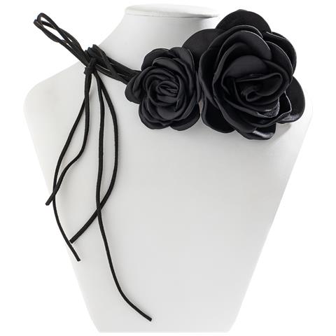 Collana Con Girocollo Rosa, Collana Con Colletto Rosa In Velluto Da Donna Black - Foto 2
