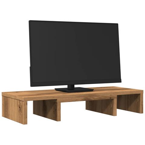 Supporto Monitor Regolabile Rovere 60x24x10,5 Cm In Truciolato - Foto 3