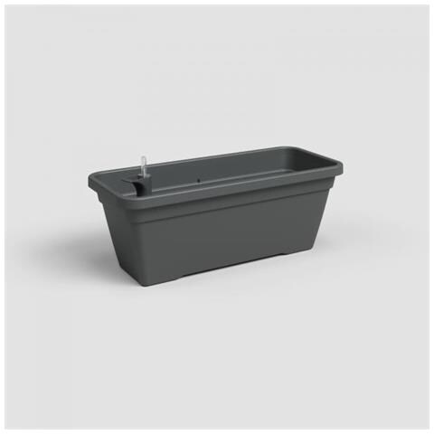 Fioriera - Plastica - Antracite - Rettangolare - L57,9 X P24,3 X H22cm - - Foto 1