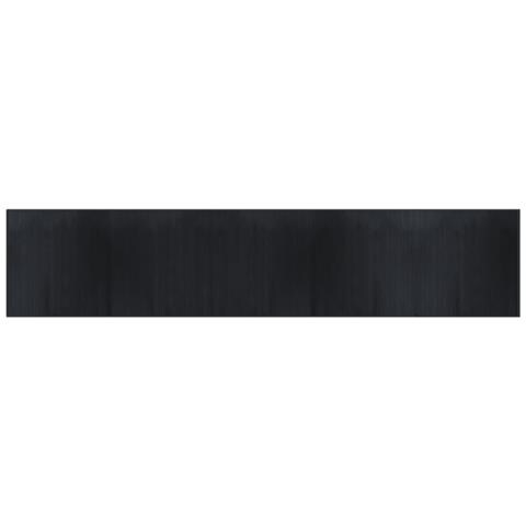 Tappeto Rettangolare Nero 100x1000 Cm In Bambù - Foto 2