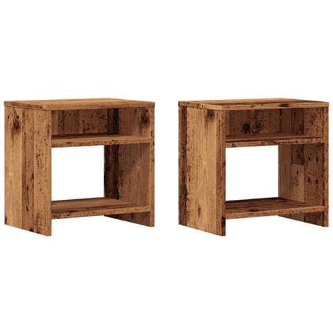 Comodini Legno Antico 2 Pz 40x30x40 Cm In Legno Multistrato - Foto 2