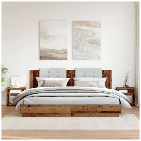 Comodini Legno Antico 2 Pz 40x30x40 Cm In Legno Multistrato - Foto 3