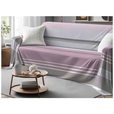 Telo Arredo Granfoulard Copritutto Salvadivano 100% Cotone Dis. Scia Singolo Rosa - Foto 1