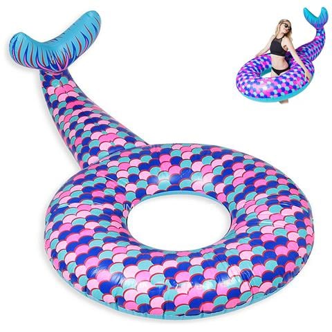 Dam  Galleggiante A Coda Di Sirena. 170x120 Cm. 170x40x120cm. Colore Fucsia - Foto 1