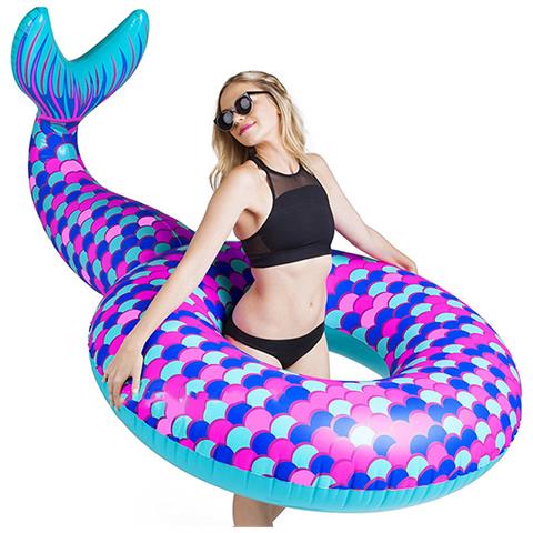 Dam  Galleggiante A Coda Di Sirena. 170x120 Cm. 170x40x120cm. Colore Fucsia - Foto 4