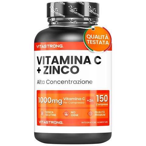 Vitamina C 1000 Mg E Zinco - Rafforza Il Sistema Immunitario - 1 Compressa Al Giorno - Alto Dosaggio, 150 Compresse, Qualità Premium - Foto 1