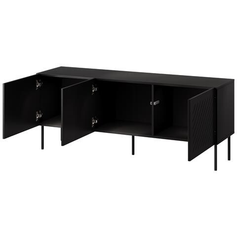 Armadio RTV SIENA 150,5x40x60 nero opaco - Foto 2