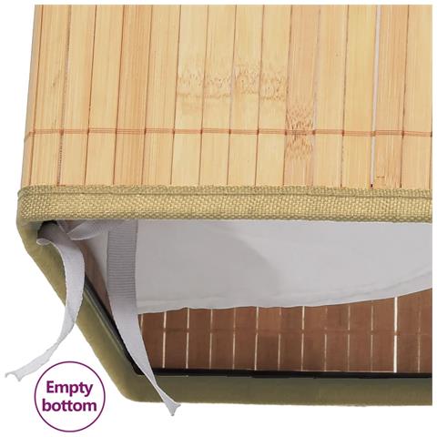 Lusso Casadino -  Cesto Portabiancheria In Bambù A 2 Sezioni 72 L - Foto 8