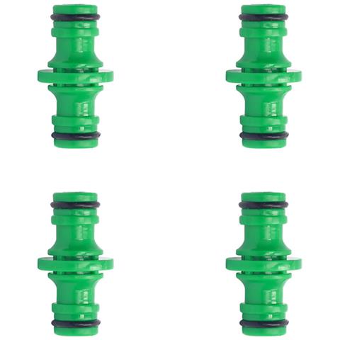 Connettore Per Tubo Flessibile 4 Pezzi - Giunto A Nipplo In Plastica A Doppio Passaggio - Foto 3