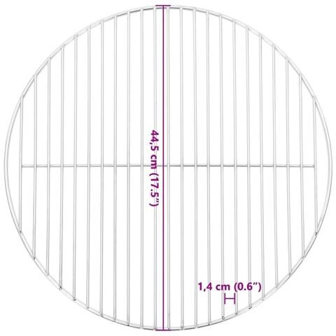 Griglia per Barbecue Rotonda Ø44,5 cm Acciaio Inossidabile 304 - Foto 6