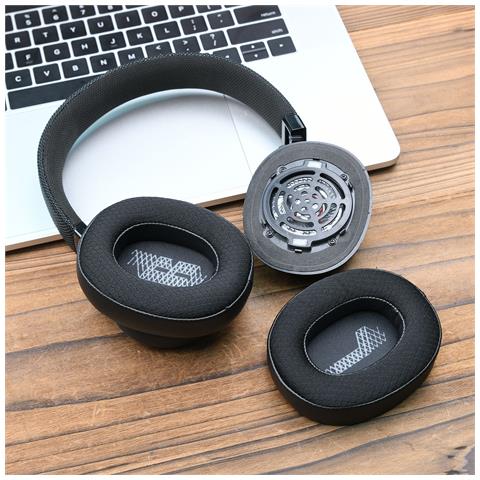 Cuscinetti Auricolari Premium In Pelle Nera E Mesh Per Jbl Live500btnc - Foto 7