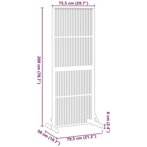 Schermo Privacy  per Interni/Esterni 200 cm in Legno Massello di Acacia - Foto 8